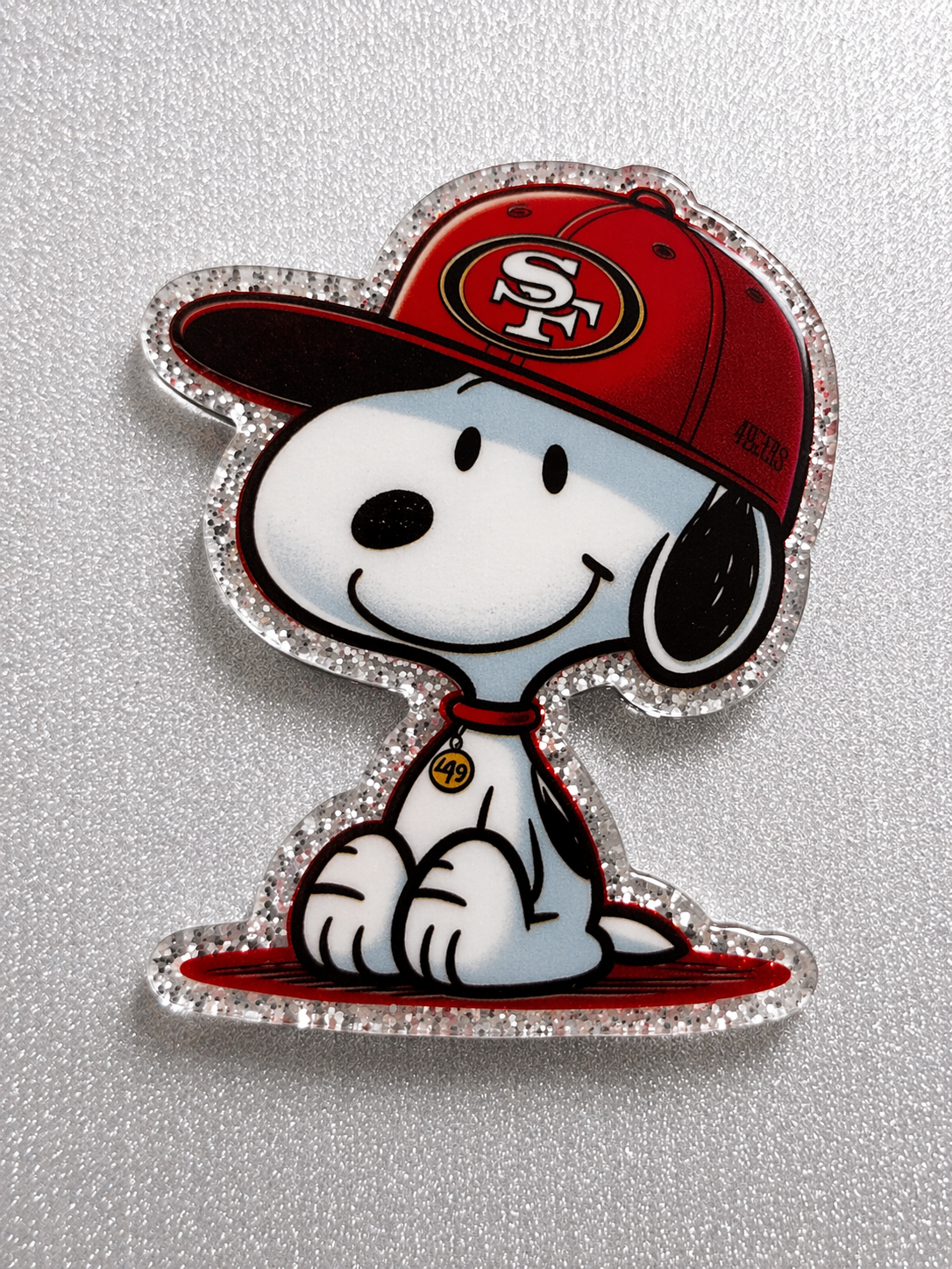 Football Fan Dog Badge Reel