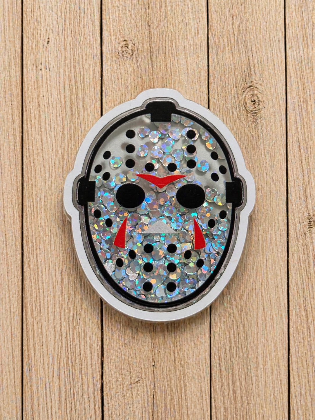Horror Mask Badge Shaker Reel | Halloween Badge