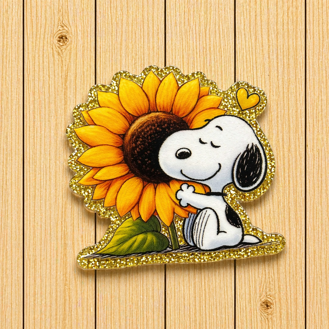Sunflower Snoopy Inspired Badge Reel