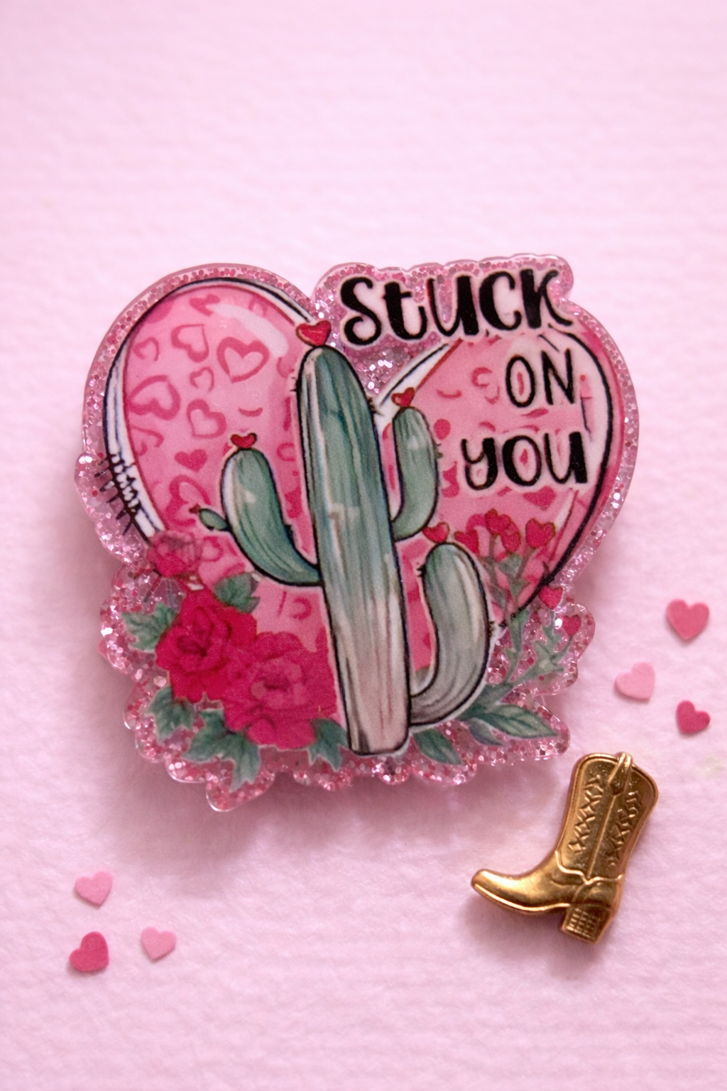 Stuck On You Cactus Badge Reel
