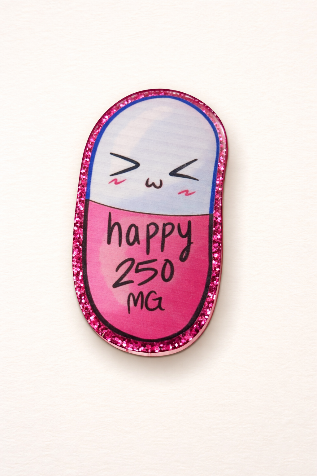 Happy 250 MG Badge Reel | Medication Badge Reel