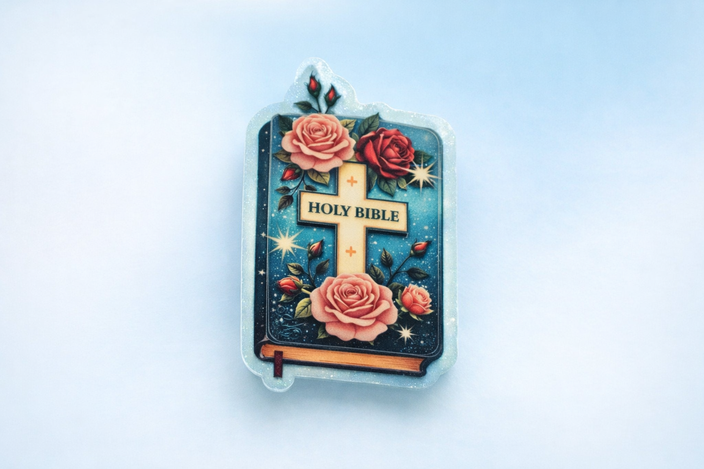 Faith-Inspired Bible Acrylic | Badge Reel, Keychain, or Topper