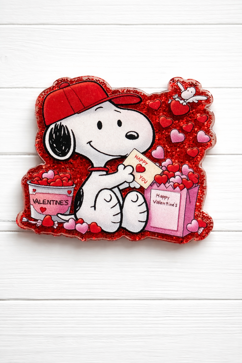 Snoopy Valentine Badge Reel