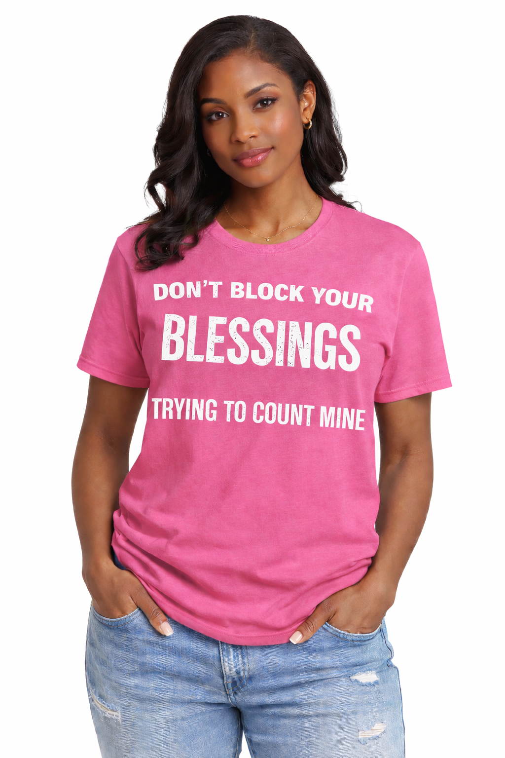 Don’t Block Your Blessings Trying to Count Mine T-Shirt | Motivational Graphic Tee