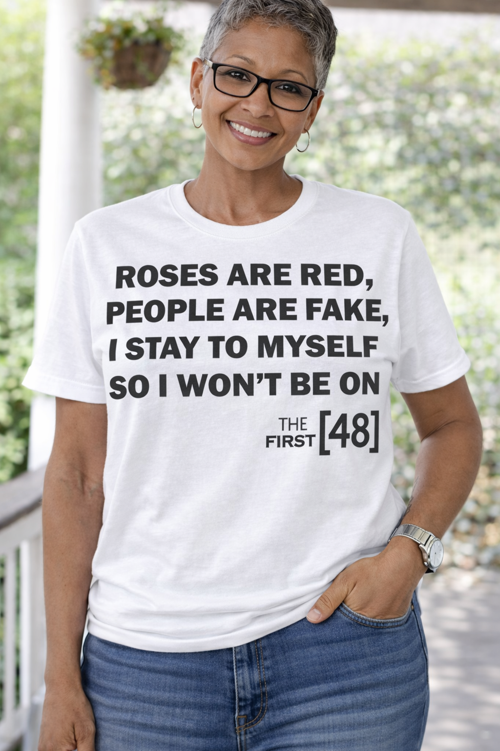 Roses Are Red People Are Fake Funny Statement T-Shirt | Sarcastic Humor Graphic Tee