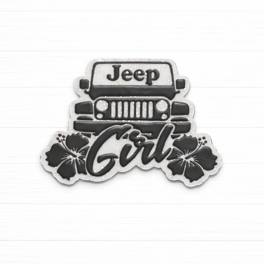 Jeep Girl Badge Reel Topper | Off Road Jeep Lover Acrylic Badge Reel