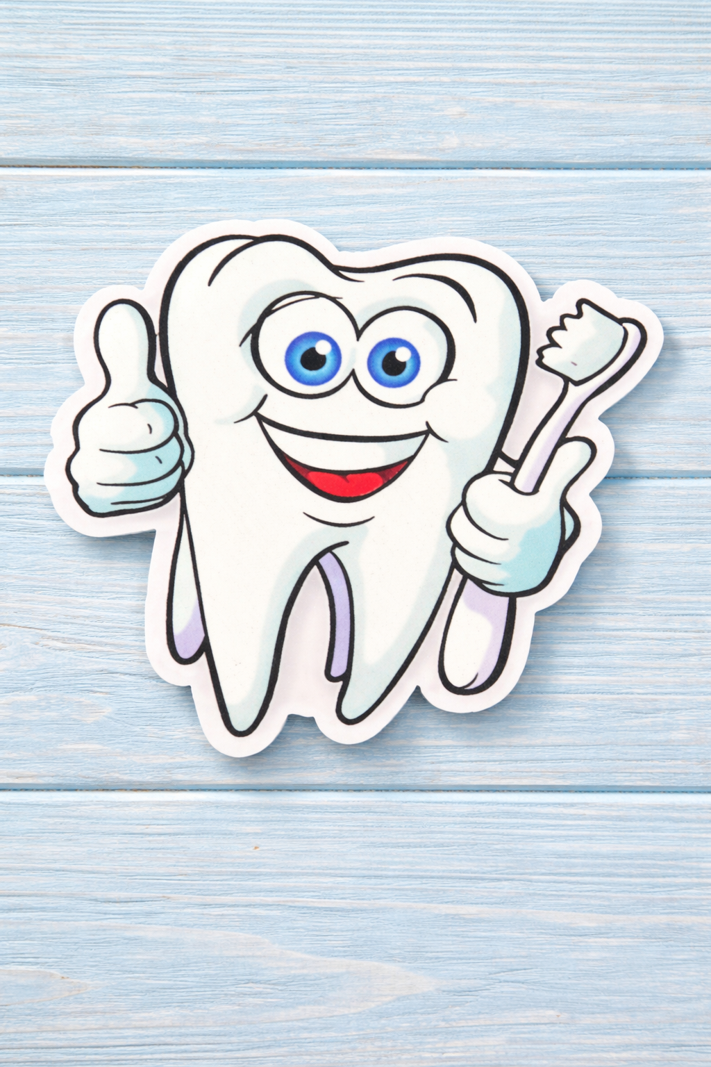 Tooth Badge Reel – Smiling Tooth with Toothbrush