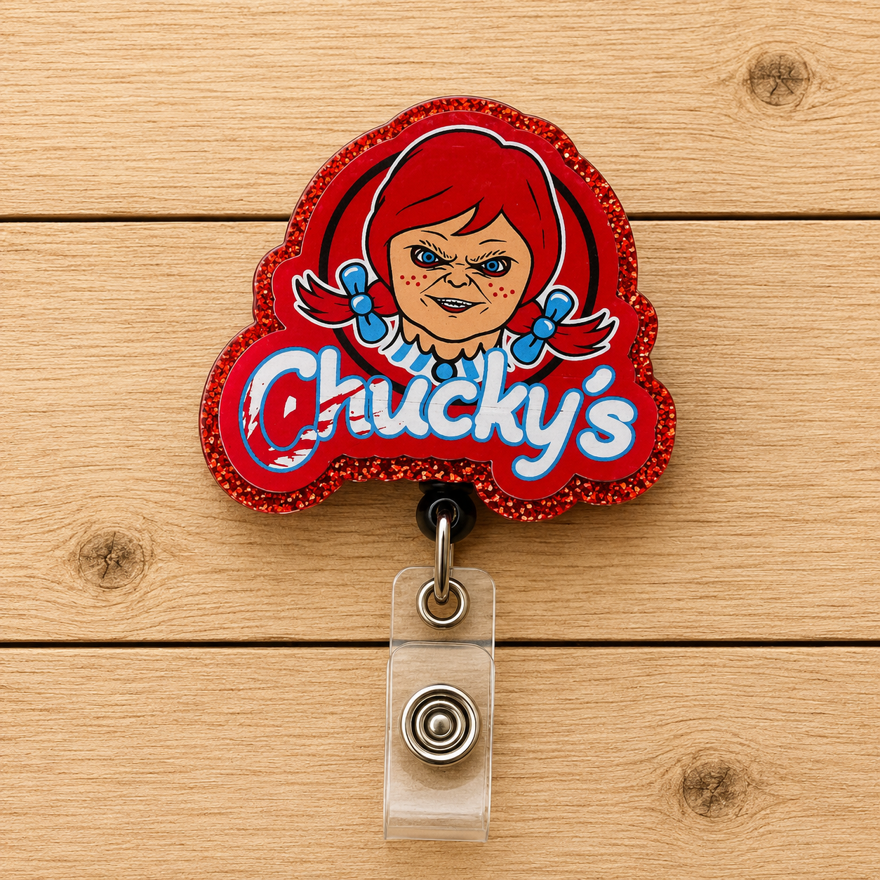 Chucky Inspired Badge Reel