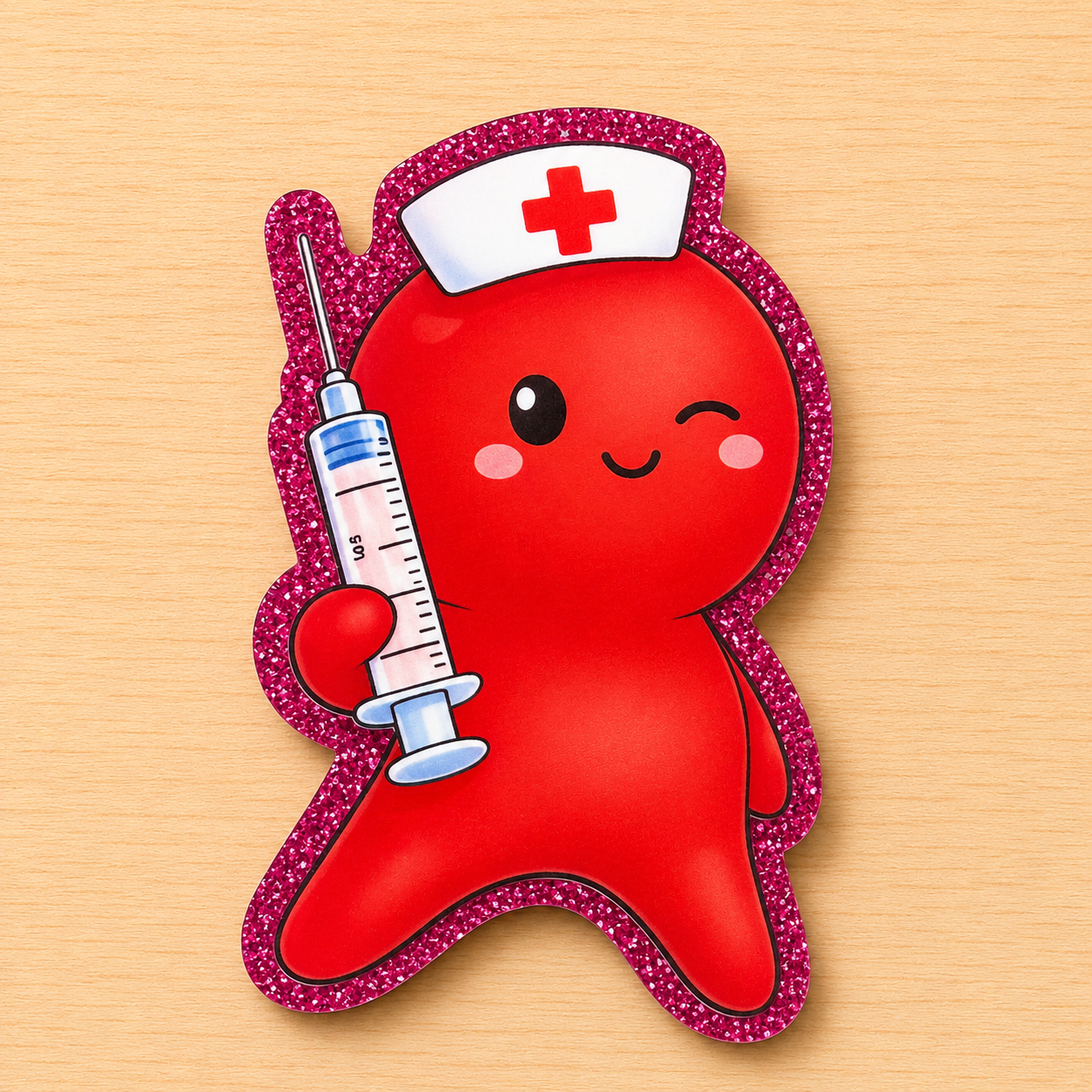 Nurse Glove Badge Reel | Glitter Medical Badge