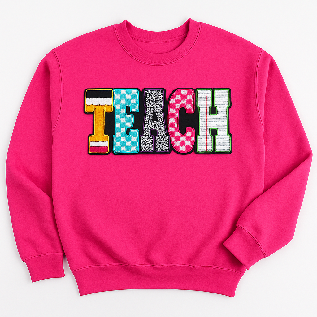TEACH Chenille Letter Patch