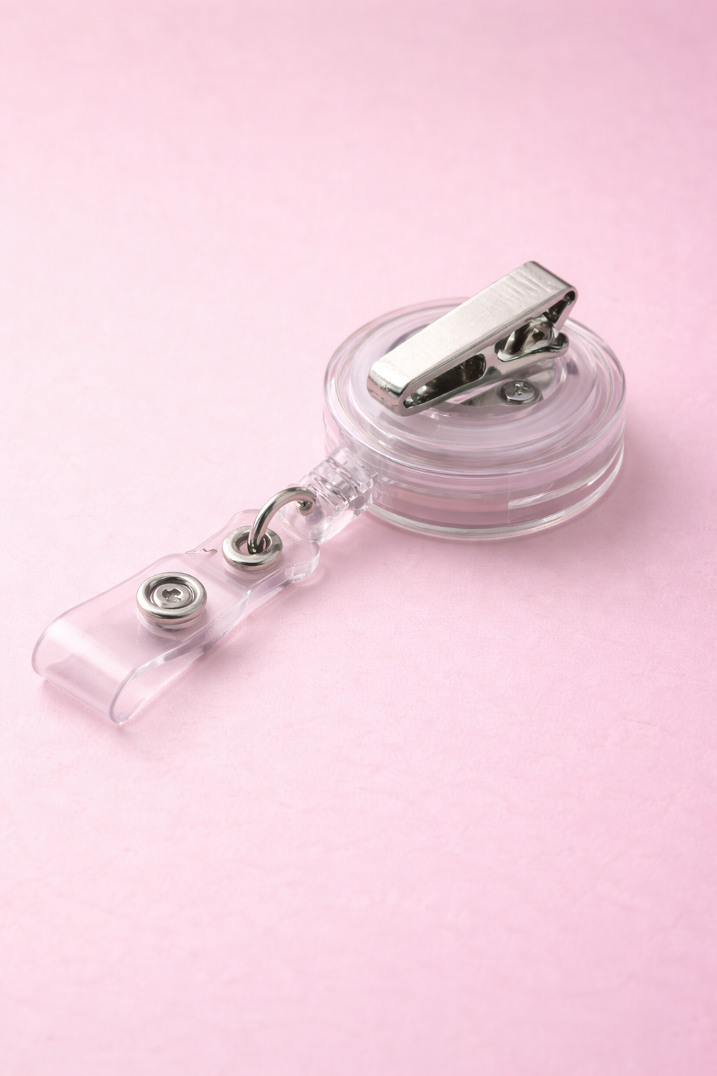 Pink Shaker Bow Badge Reel