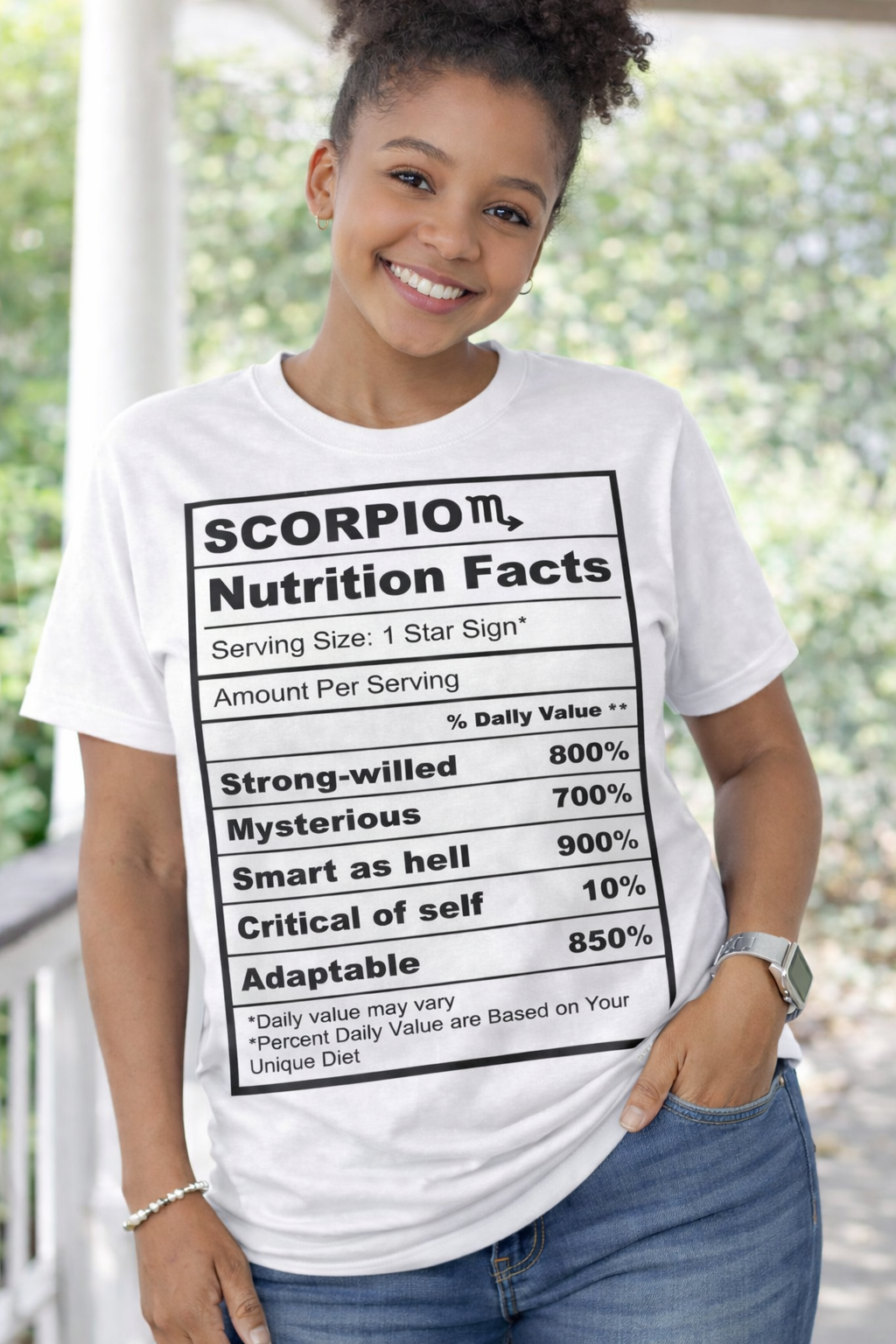 Scorpio Nutrition Facts Zodiac T-Shirt | Funny Scorpio Horoscope Shirt | Astrology Birthday Tee