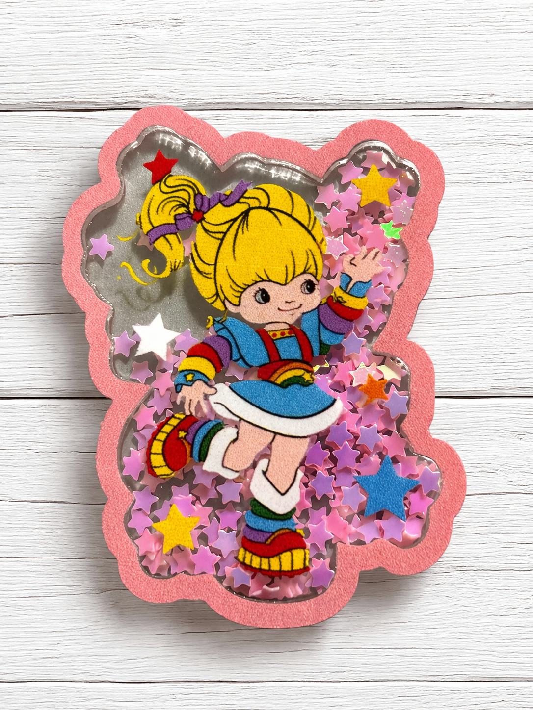 Rainbow Girl Badge Reel Shaker