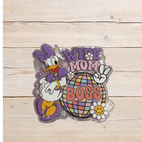 Wife Mom Boss Badge Reel