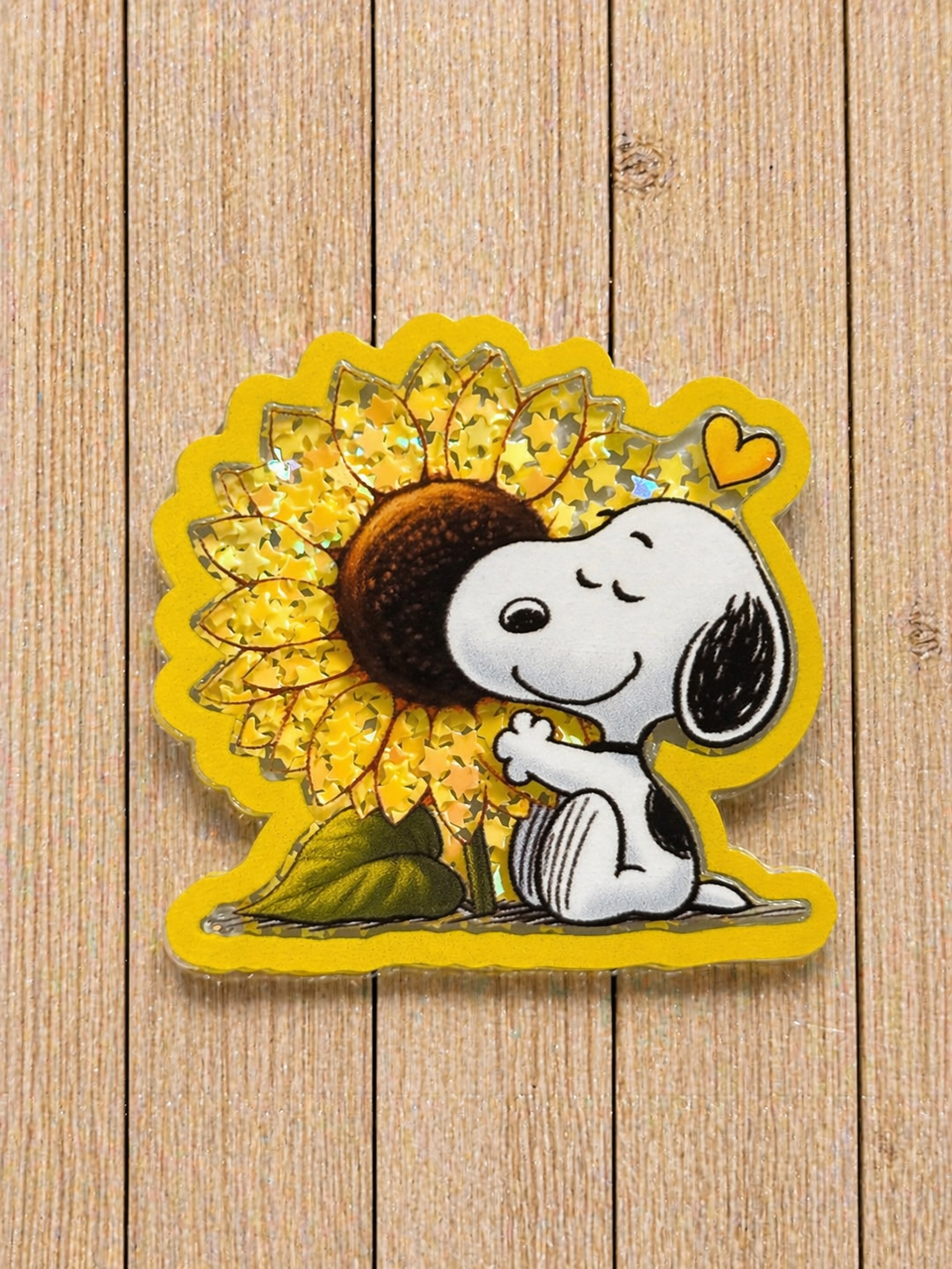 Shaker Sunflower Dog Badge Reel | Kawaii Nurse Badge