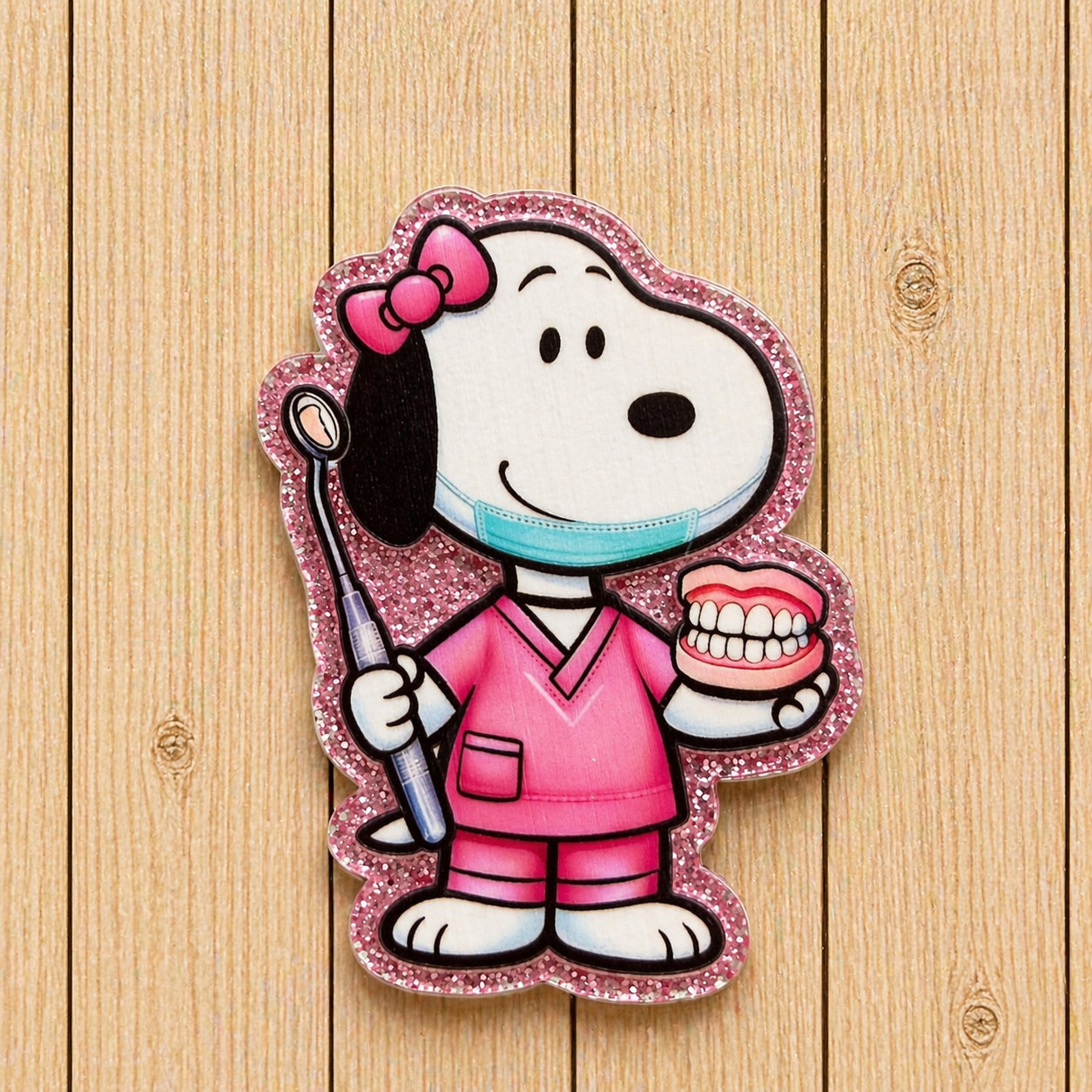 Dental Nurse Dog Badge Reel | Dentist Badge Holder