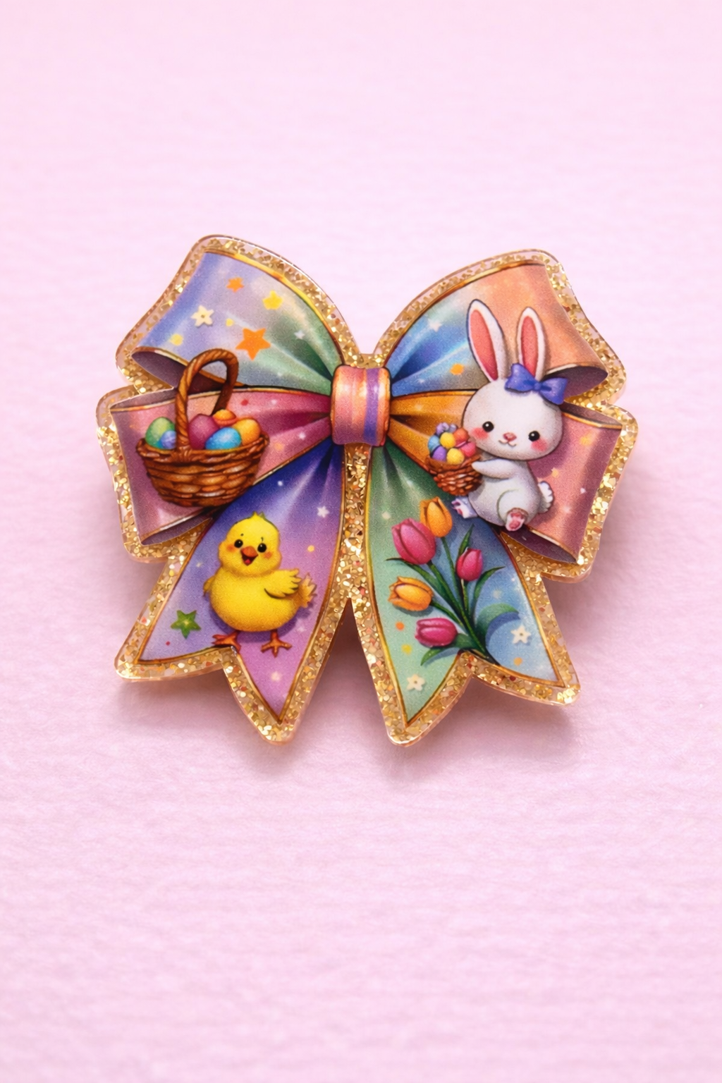 Easter Bow Badge Reel