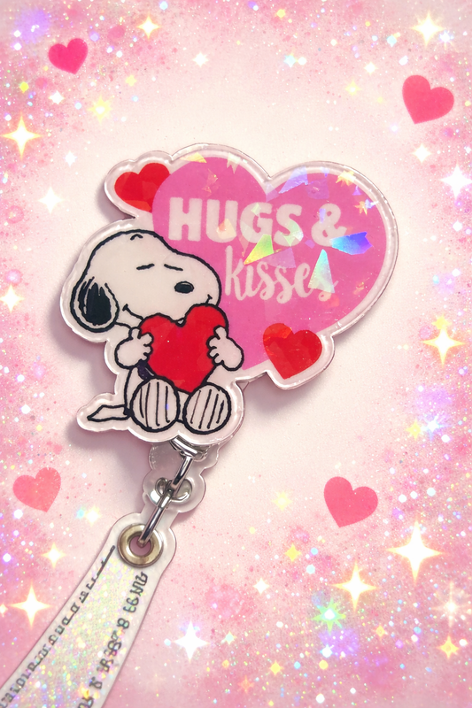 Hugs & Kisses Snoopy Badge Reel