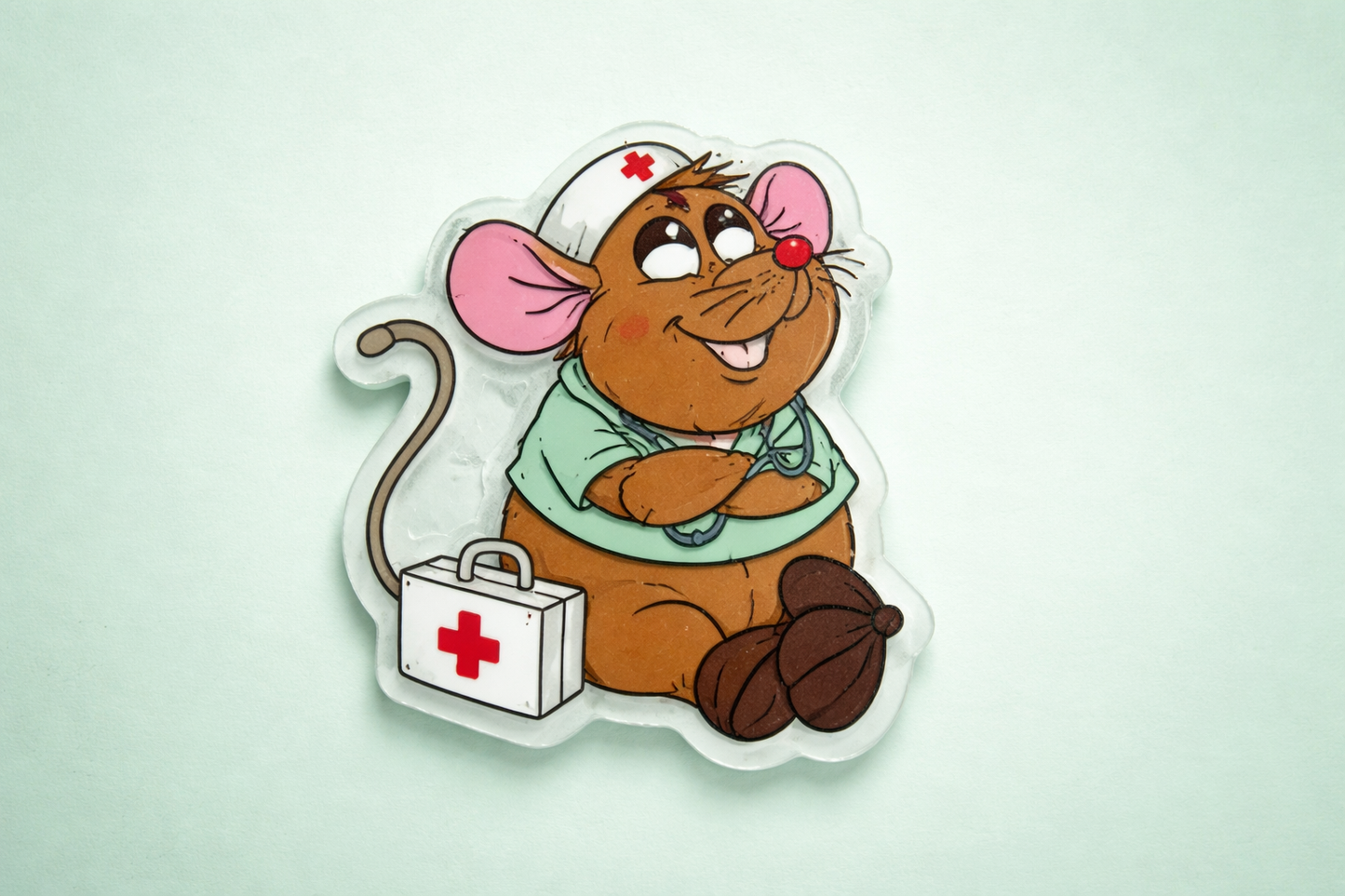 Nurse Mouse Acrylic | Badge Reel or Topper