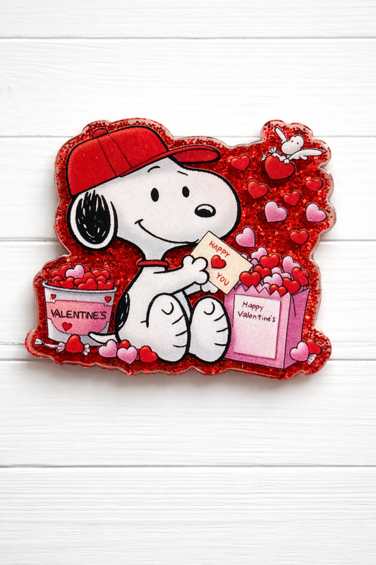 Snoopy Valentine Badge Reel