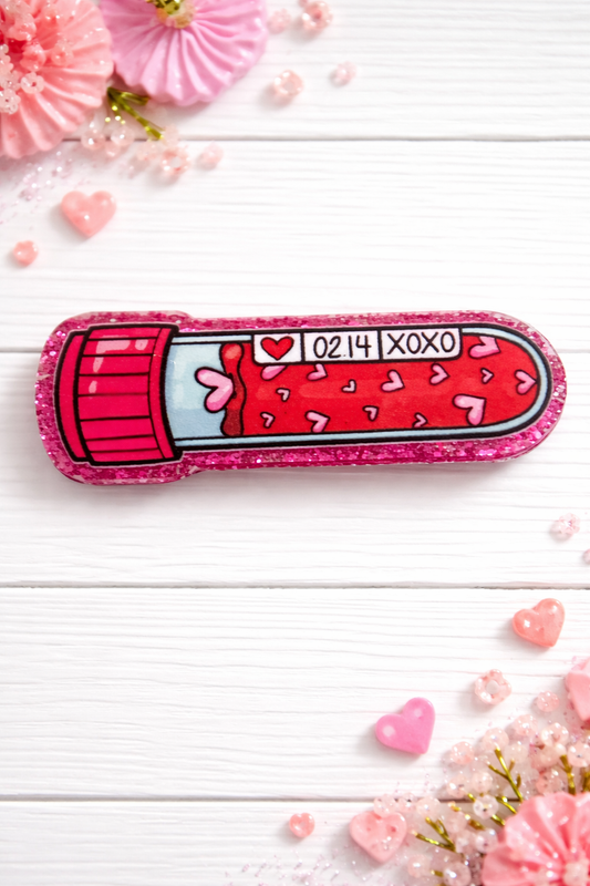 Valentine Test Tube Badge Reel