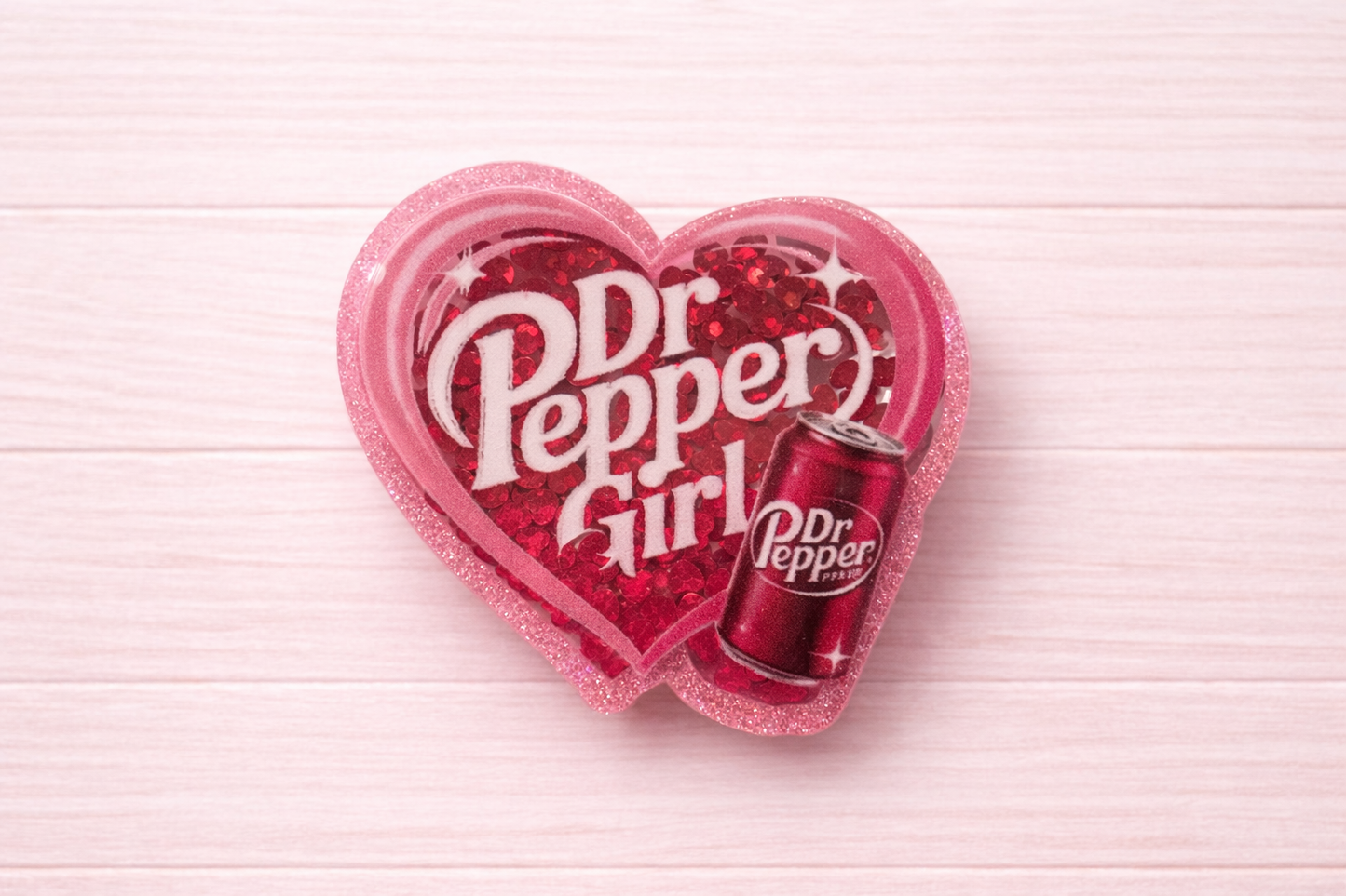 Valentine Heart Badge Reel Shaker