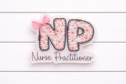 NP Nurse Practitioner Badge Reel