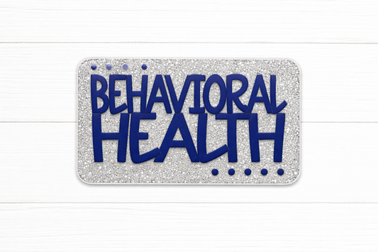 Behavioral Health Glitter Badge Reel – Mental Health Professional ID
