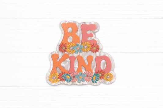 Be Kind Floral Badge Reel – Positive Message Healthcare