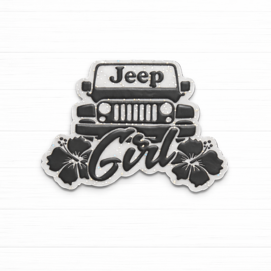 Jeep Girl Badge Reel Topper | Off Road Jeep Lover Acrylic Badge Reel