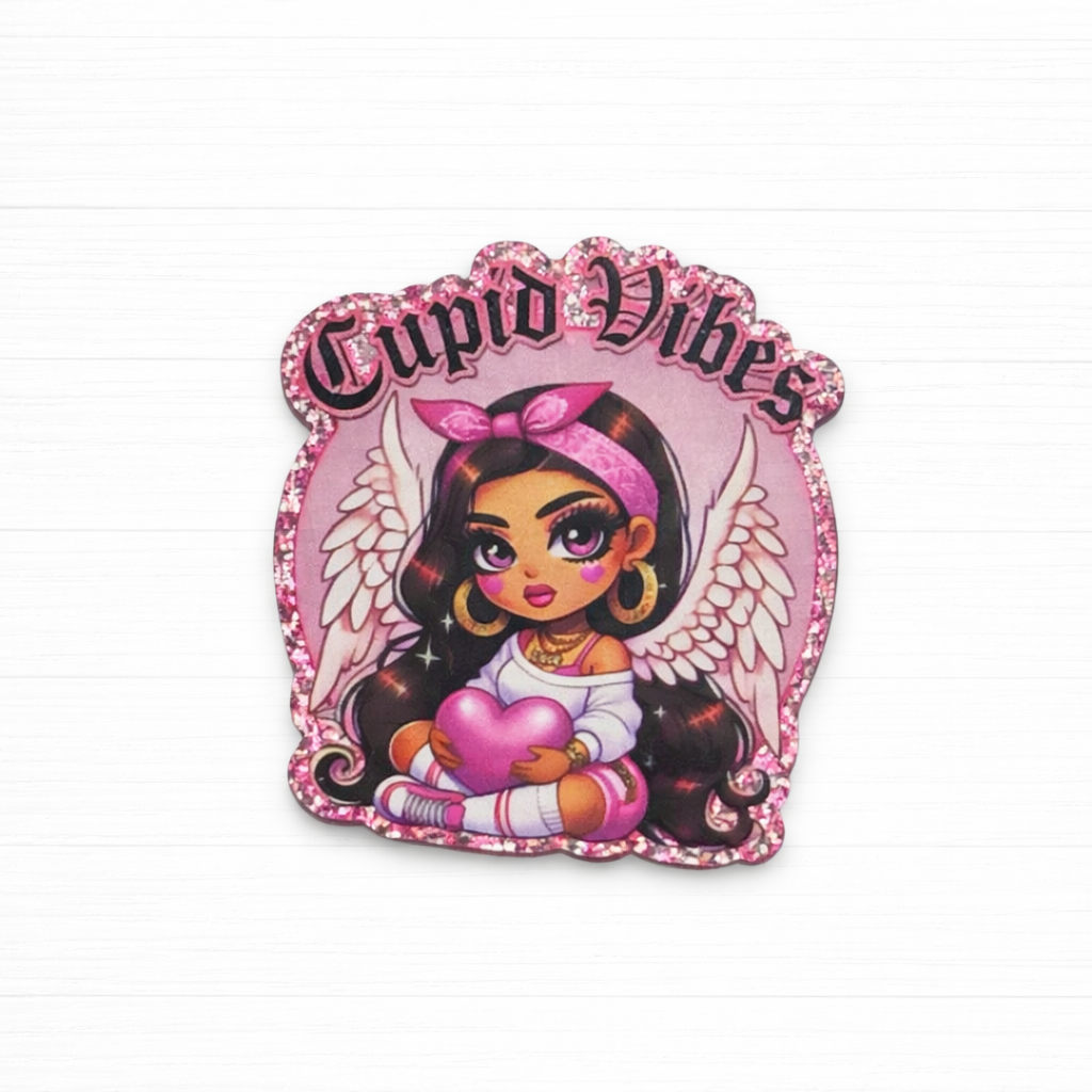Cupid Vibes Badge Reel Topper | Valentine's Day Nurse Badge Reel