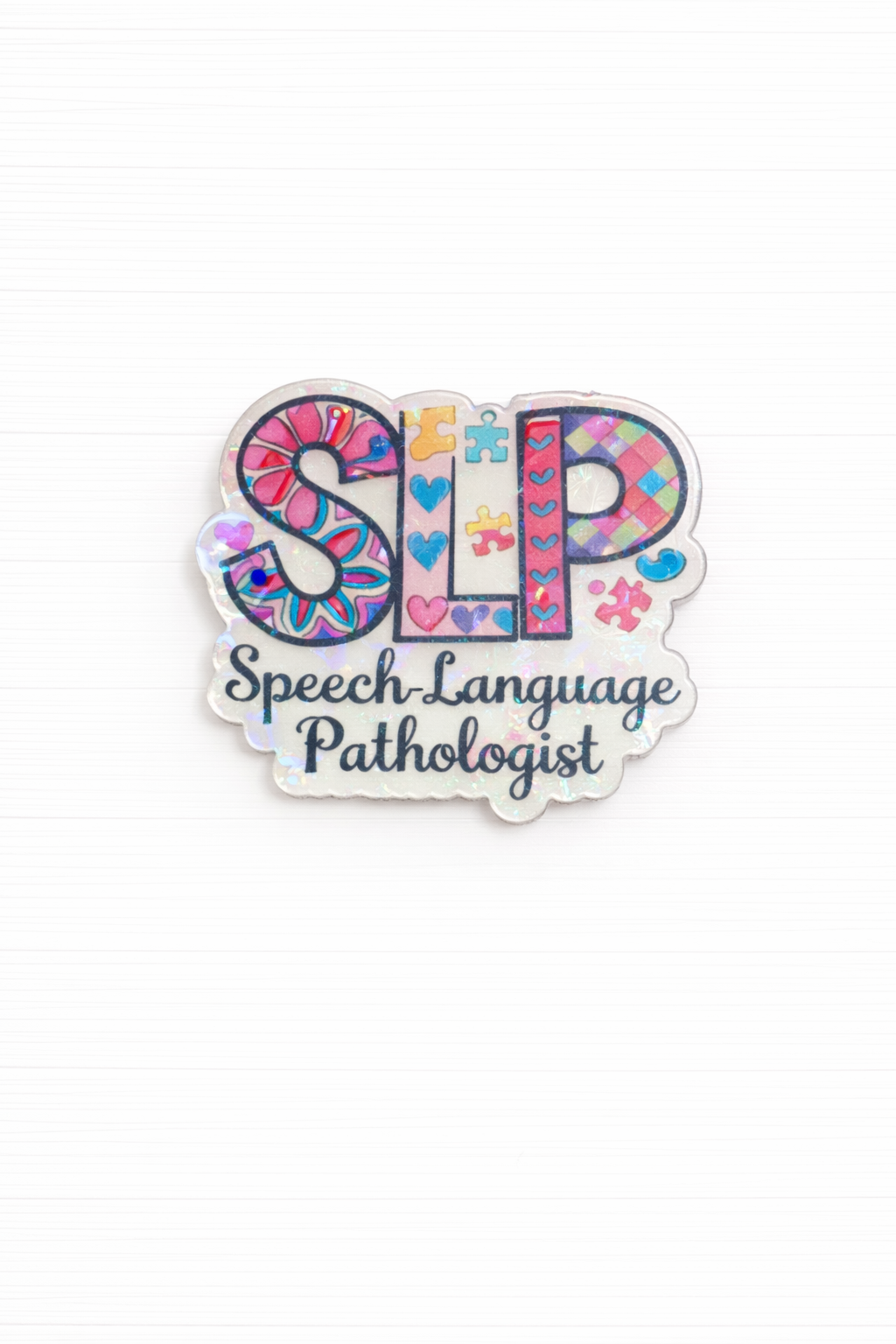 SLP Speech Language Pathologist Badge Reel Topper – Therapy Badge Reel
