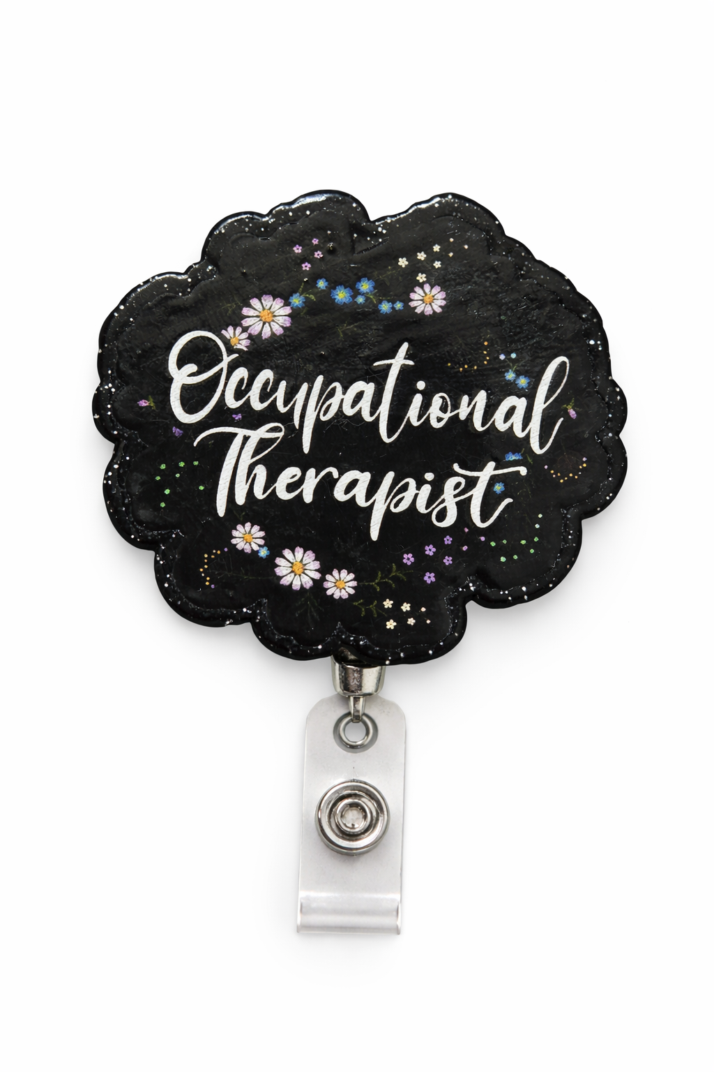 Occupational Therapist Floral Badge Reel – OT Badge
