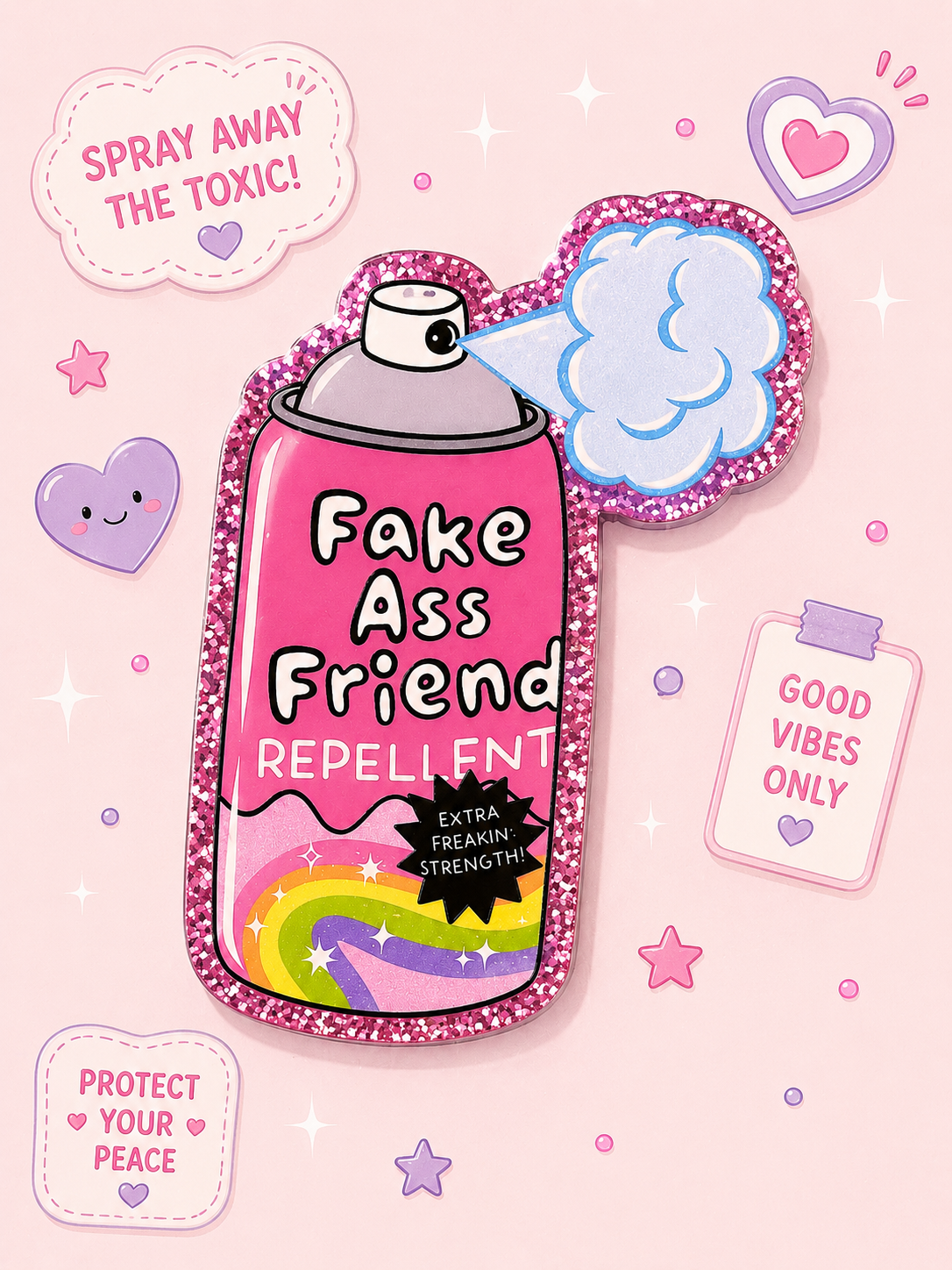 Fake Ass Friend Repellent Acrylic Keychain