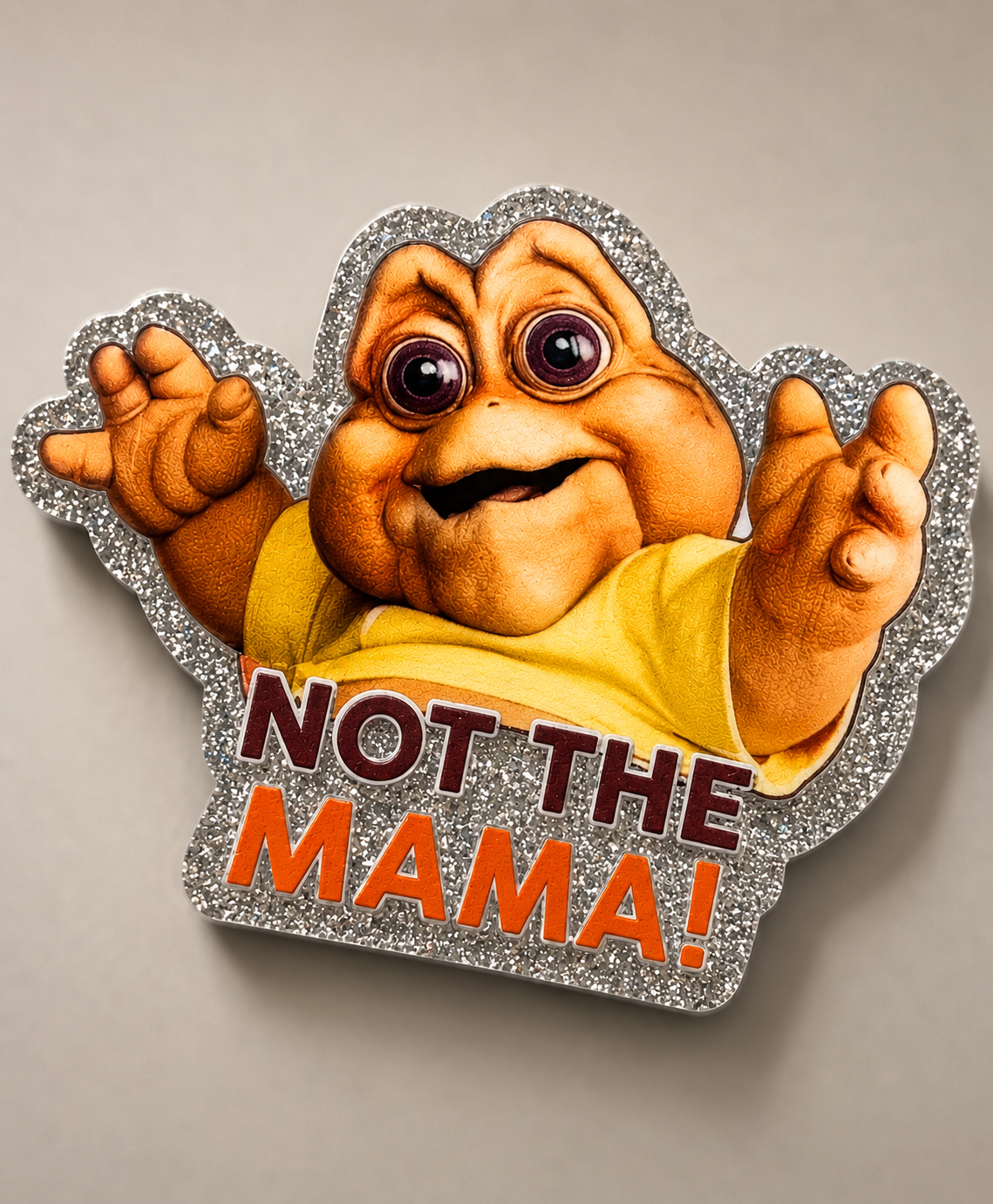 Not The Mama Badge Reel | Funny Retro Dinosaur Badge