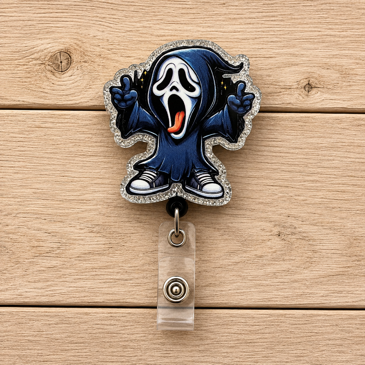 Spooky Ghost Face Badge Reel