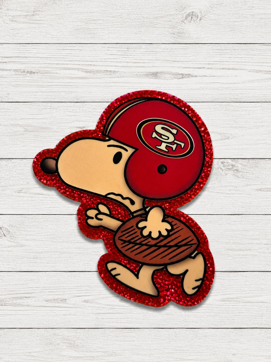 Football Puppy Badge Reel