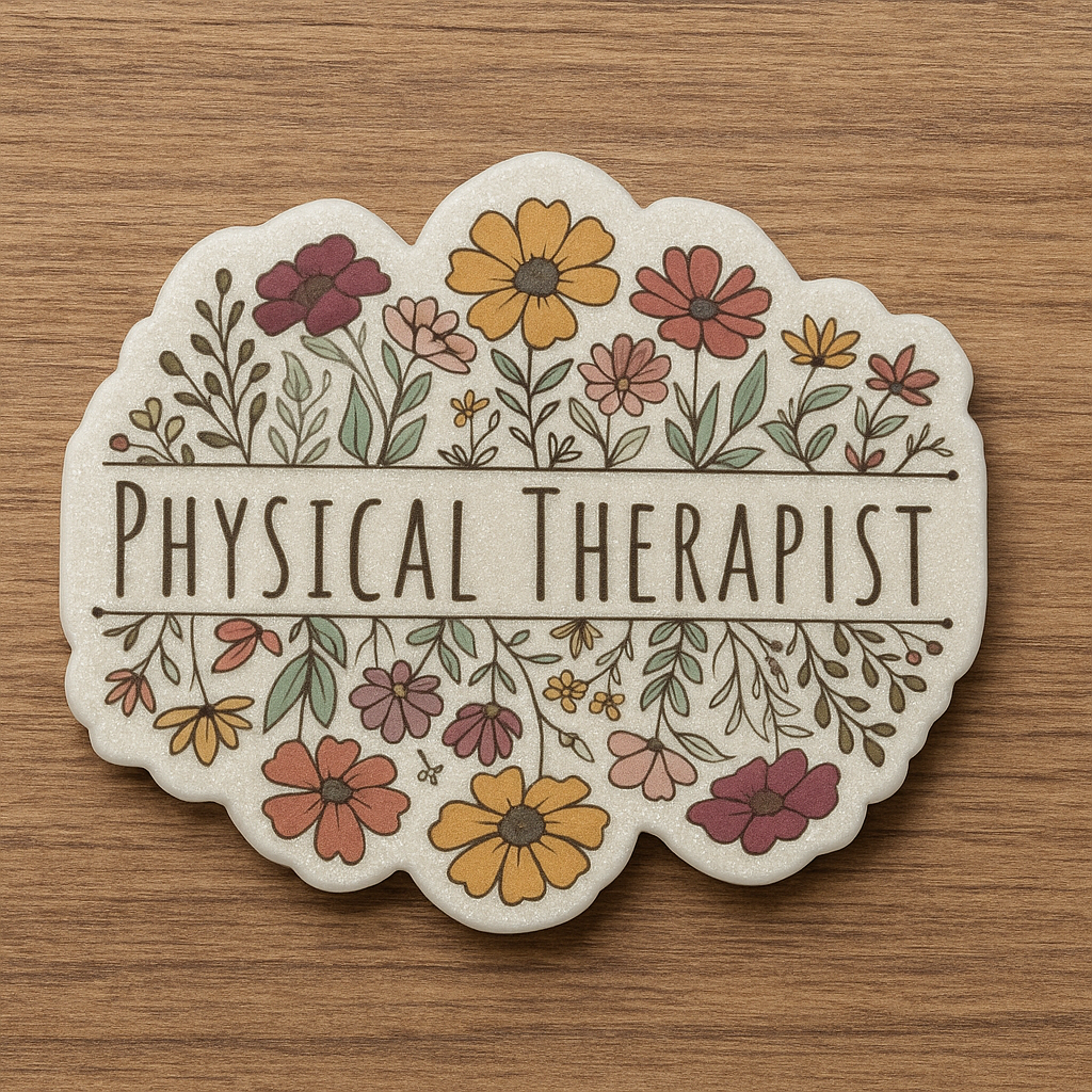 Physical Therapist Floral Badge Reel – PT Badge