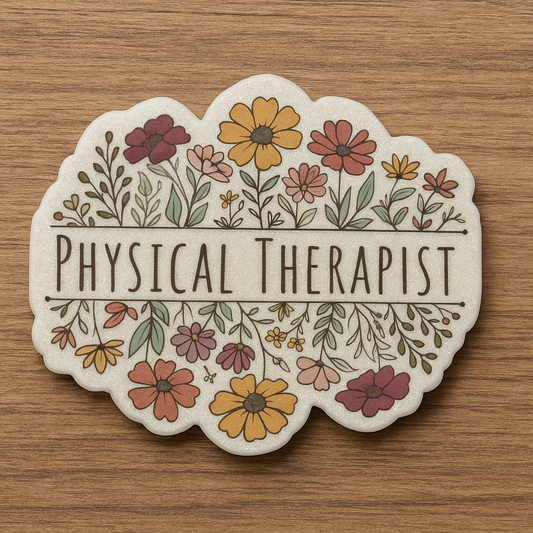 Physical Therapist Floral Badge Reel – PT Badge