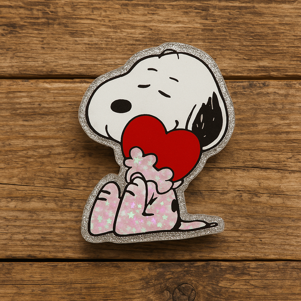 Snoopy Badge Reel Shaker