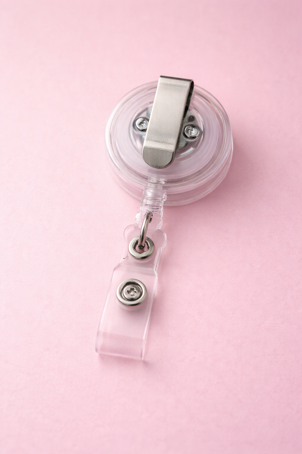 Pink Shaker Bow Badge Reel