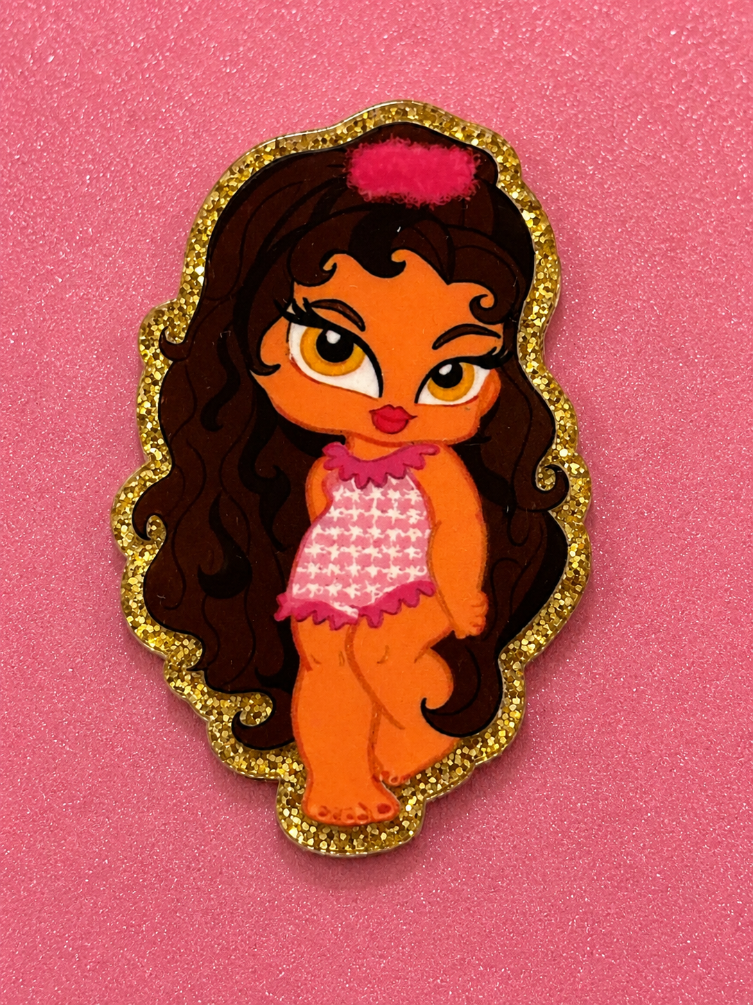 Glitter Girl Birthday Cupcake Toppers