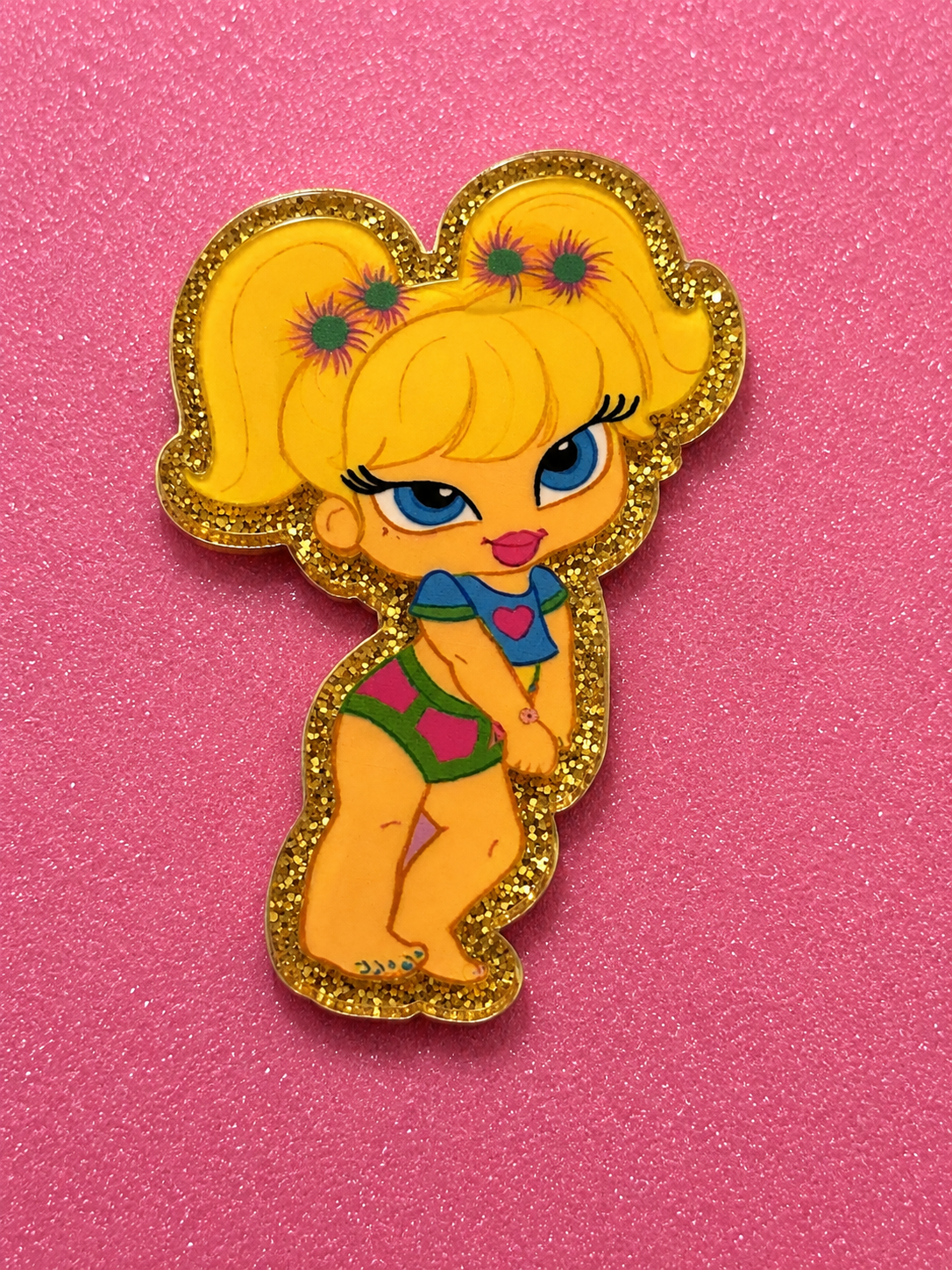 Glitter Girl Birthday Cupcake Toppers