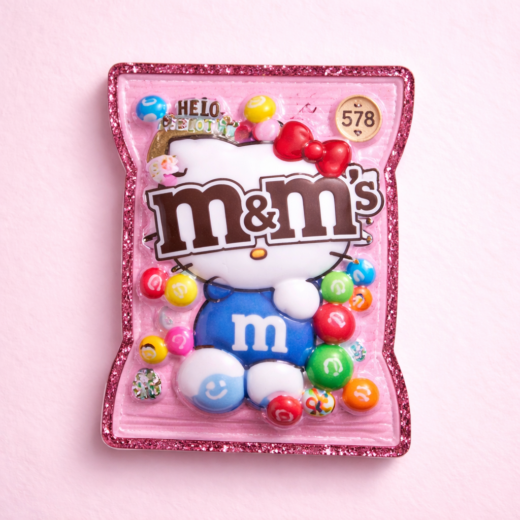Hello Kitty Candy Badge Reel | M&M Inspired Badge Reel