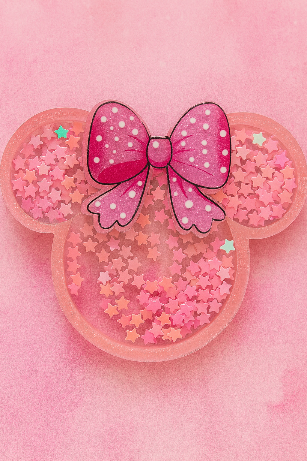Mouse Glitter Shaker Badge Reel