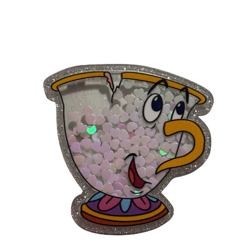 Teacup Shaker Badge Reel