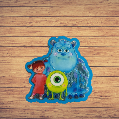 Monster Trio Badge Reel Shaker