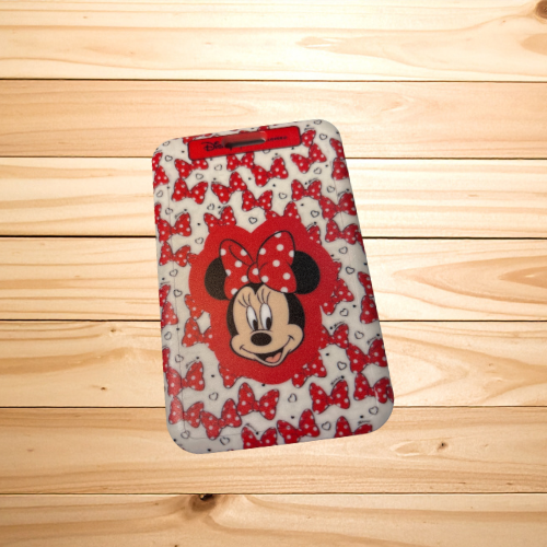 Red Bow Print Badge & Luggage Holder
