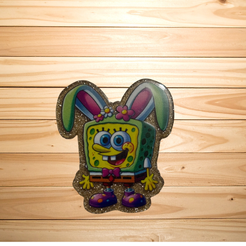 Easter Bunny Cartoon Badge Reel | Cute Spring Badge Reel