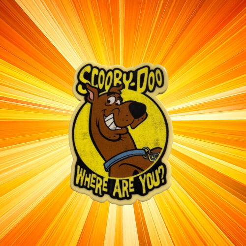 Cartoon Mystery Dog Acrylic | Badge Reel Clip, Keychain, or Topper